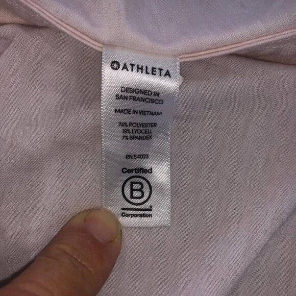 Athleta Essence Vital Tank Top Yoga Breezy Womens Sz PXS Pink High Neck Workout - Picture 4 of 7